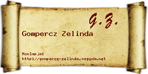Gompercz Zelinda névjegykártya